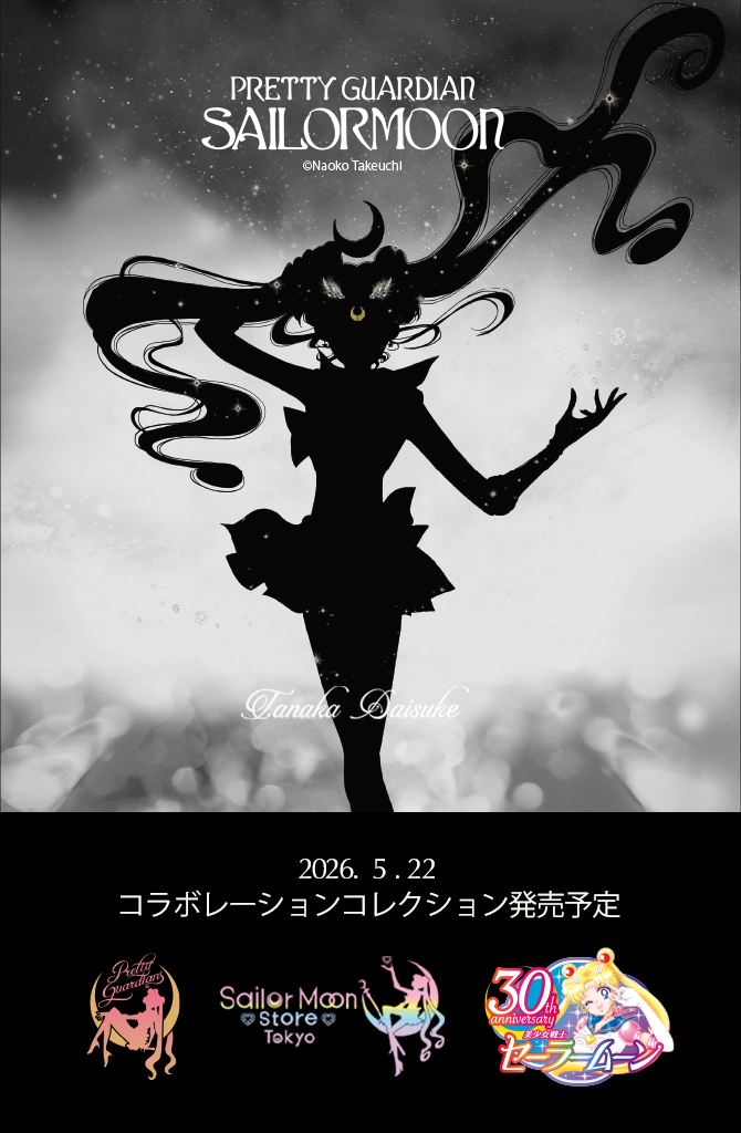 czarno biała sylwetka Sailor Moon